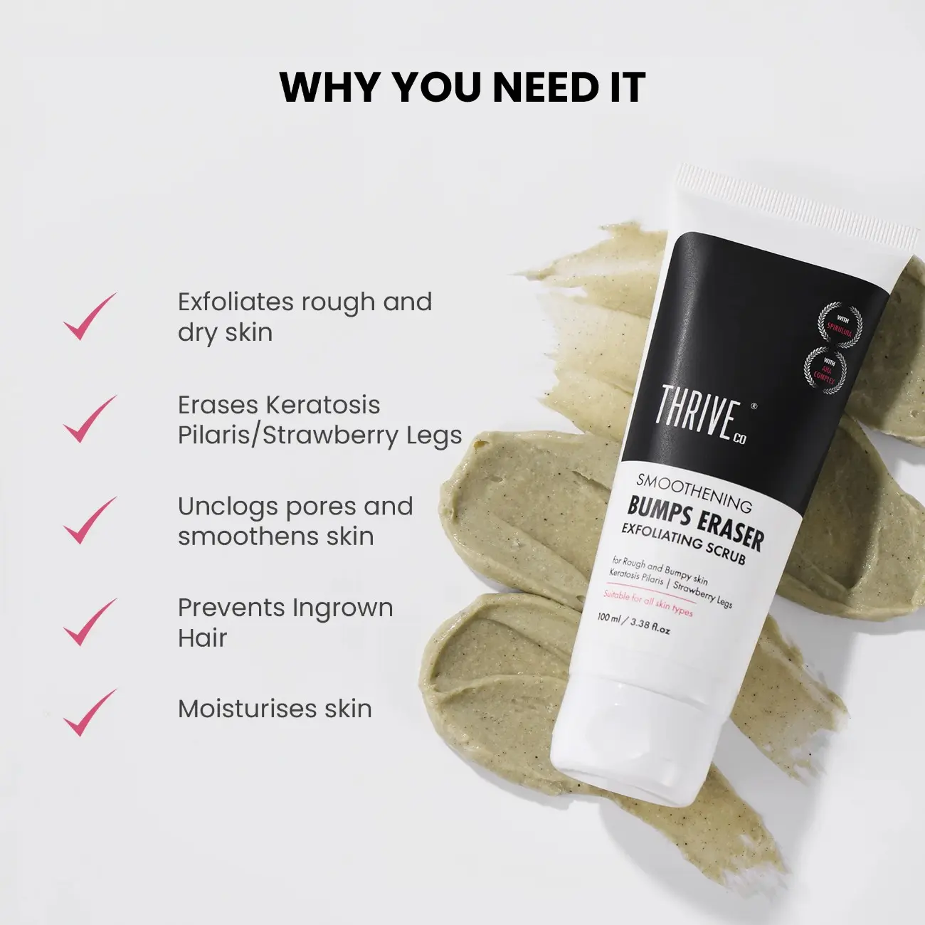 Smoothening Bumps Eraser Exfoliating Scrub, 100ml - Image 6