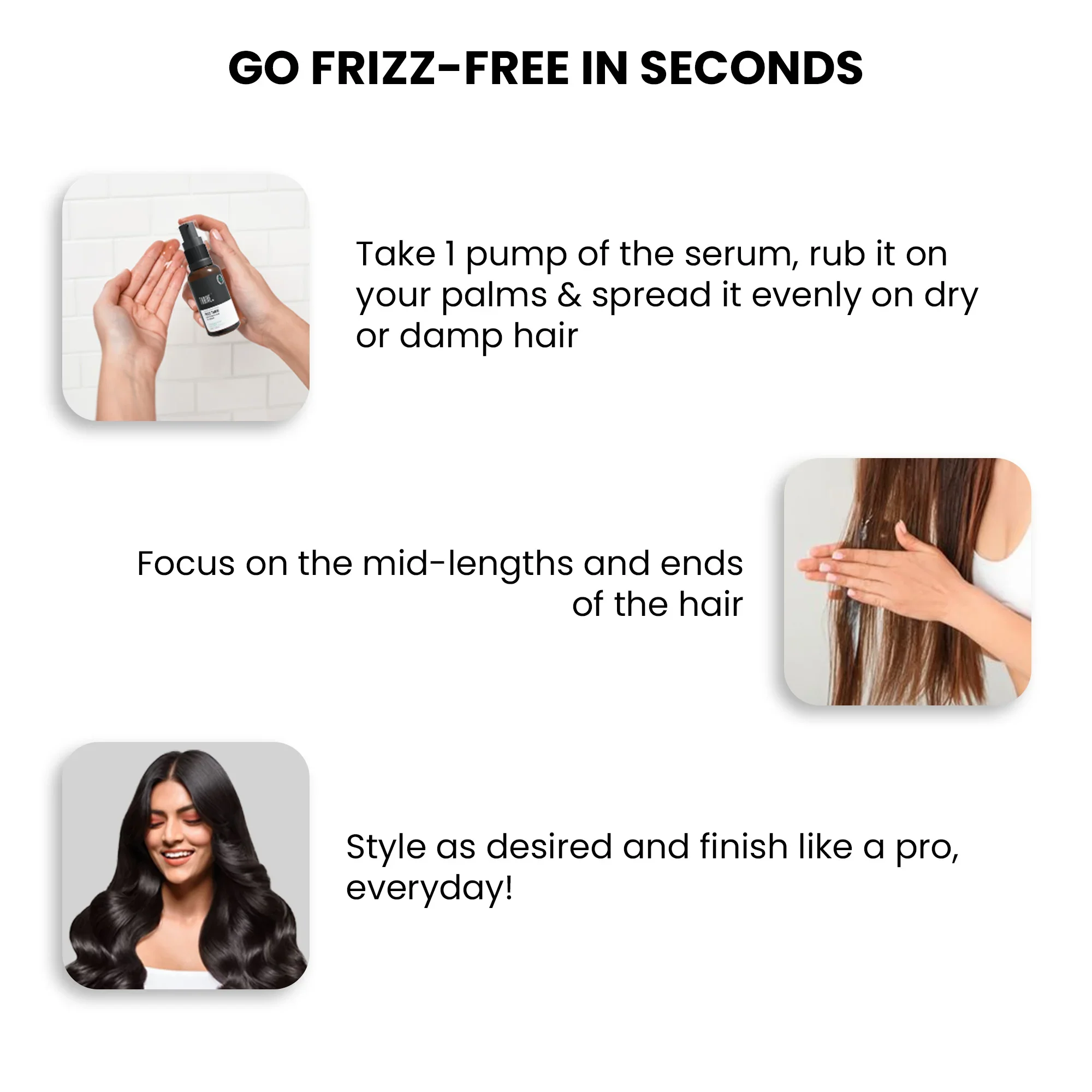 Frizz Tamer Smoothing Hair Oil Serum, 30ml - Image 4