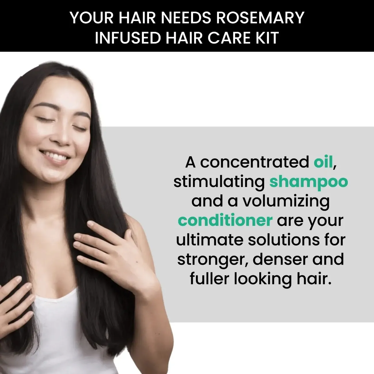 Rosemary Shampoo(250ml), Conditioner (250ml) & Rosemary Essential Oil (15ml) Combo - Image 5